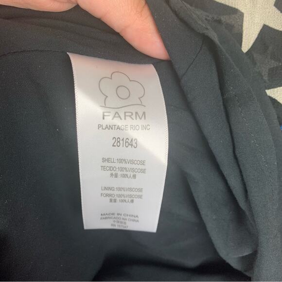 Farm Rio size small mixed stardust maxi dress Celestial Black chickens tiered - Picture 6 of 12